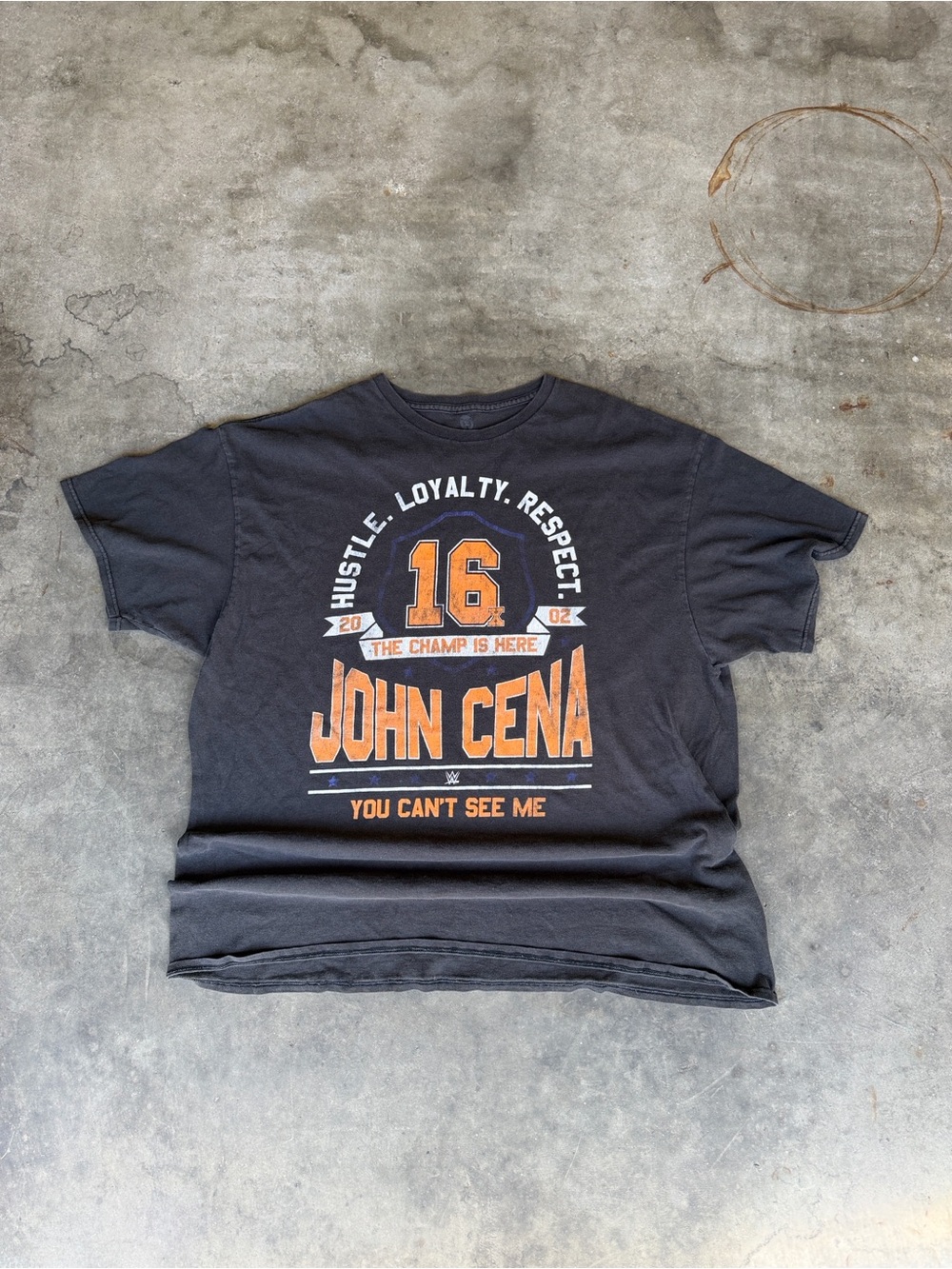 WWE John Cena You Can’t See Me The Champ Is Here 2002 Black Tee Men’s XL